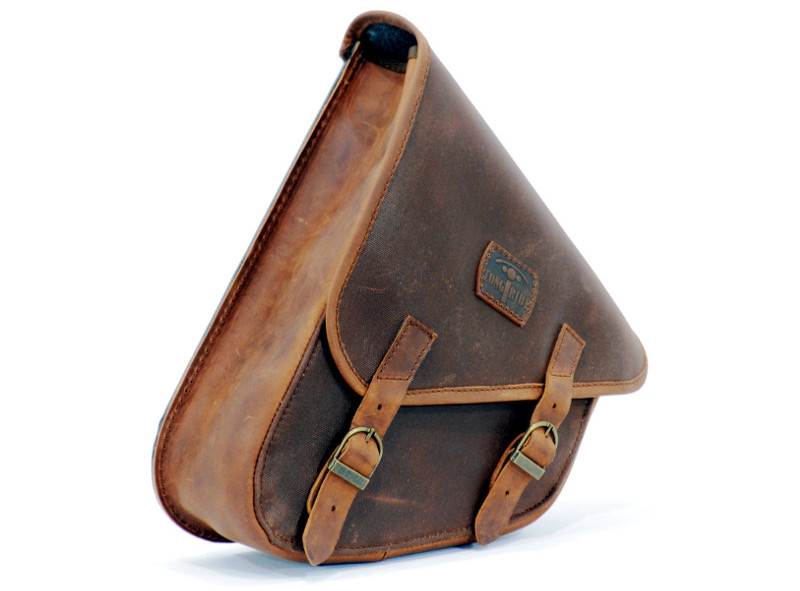 Retro waxed cotton side bag Longride